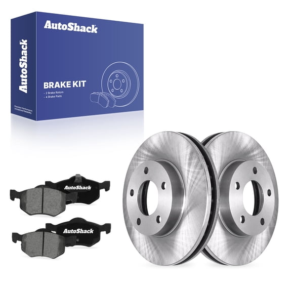 AutoShack Front Vented Brake Rotors + Ceramic Pads 6-PC Brake Kit Replacement for 2001-2007 Ford Escape 2005-2007 Mercury Mariner 2001-2006 Mazda Tribute 10.94" (278 mm)