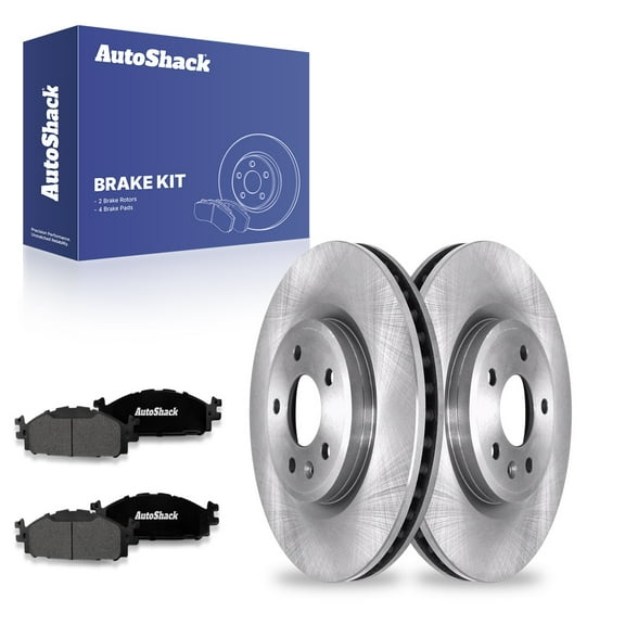 AutoShack 12.8" (325 mm) Front Vented Brake Rotors + Premium Ceramic Brake Pads | Replacement for 2011-2019 Ford Explorer 2010-2019 Ford Taurus 2009-2012 Lincoln MKS | 6-PC Brake Kit