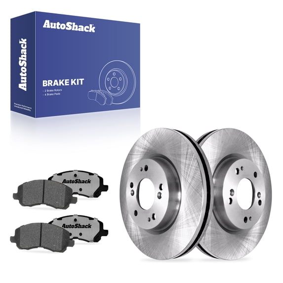 AutoShack Front Vented Brake Rotors + Ceramic Pads 6-PC Brake Kit Replacement for 2007-2017 Jeep Patriot 2007-2017 Jeep Compass 2008-2014 Dodge Avenger 2011-2014 Chrysler 200 11.57" (294 mm)