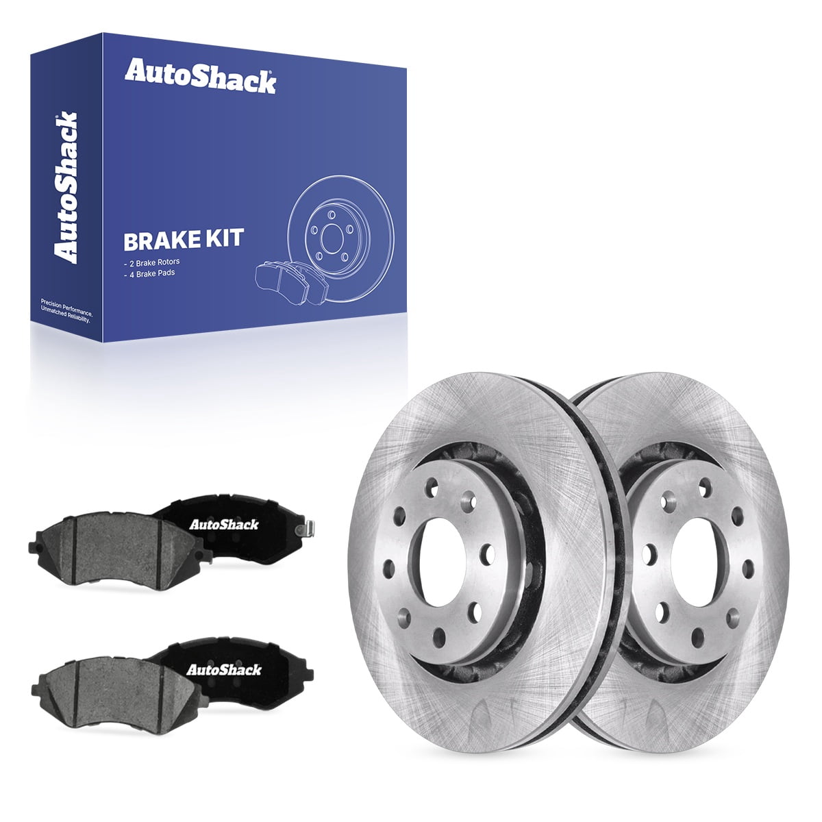AutoShack Front Brake Rotors & Ceramic Pads for Chevrolet & Pontiac, Spark 2013-2015 Aveo 2004-2011 Aveo5 2006-2011 Spark EV 2014-2016 Wave 2005-2008, FWD L4 1.2L 1.6L - 10.08" (256 mm), 6-Lug