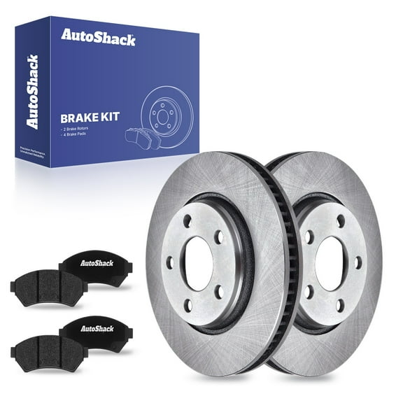 AutoShack Front Vented Brake Rotors + Ceramic Pads 6-PC Brake Kit Replacement for 2005-2009 Buick LaCrosse 2005-2008 Pontiac Grand Prix 2005-2009 Buick Allure 2005 Saturn Relay 11.69" (297 mm)