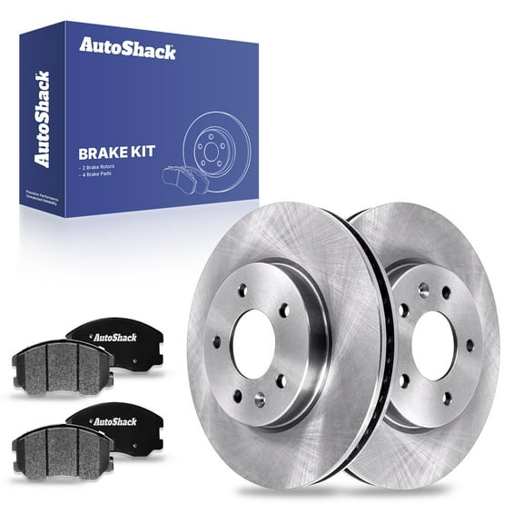 AutoShack 11.65" (296 mm) Front Vented Brake Rotors + Ceramic Brake Pads | Replacement for 2007-2009 Chevrolet Equinox 2008-2010 Saturn Vue 2012-2015 Chevrolet Captiva Sport | 6-PC Brake Kit