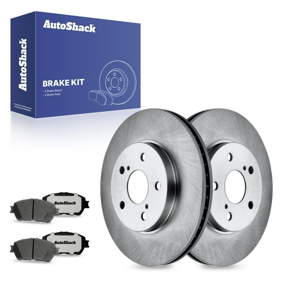 AutoShack 11.65" (296 mm) Front Vented Brake Rotors + Ceramic Brake Pads | Replacement for 2004-2010 Toyota Sienna 2005-2007 Toyota Avalon 2002-2003 Lexus ES300 | 6-PC Brake Kit