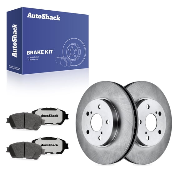 AutoShack Front Vented Brake Rotors and Ceramic Pads 6-PC Brake Kit 11.65in for Toyota Sienna Avalon Lexus ES300