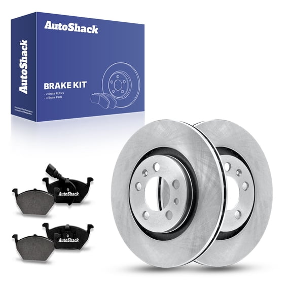 AutoShack 11.02" (280 mm) Front Vented Brake Rotors + Premium Ceramic Brake Pads | Replacement for 2000-2010 Volkswagen Beetle 2000-2006 Volkswagen Jetta | 6-PC Brake Kit