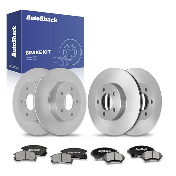 AutoShack Front & Rear Brake Rotors & Ceramic Pads for Buick & Pontiac, LeSabre 2000-2005 Bonneville 2000-2005 Riviera 1999, FWD V6 3.8L
