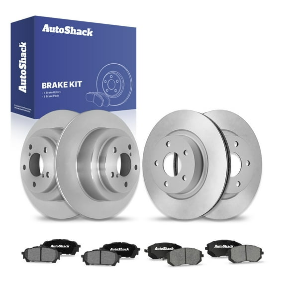 AutoShack Front & Rear Brake Rotors & Ceramic Pads for Subaru & Saab, Impreza 2004-2007 9-2X 2005-2006, AWD H4 2.5L