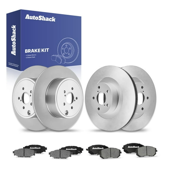 AutoShack Front & Rear Brake Rotors & Ceramic Pads for Subaru, Outback 2010-2012 Forester 2009-2010 Legacy 2010-2012 Impreza 2008-2010 WRX 2013, AWD H4 2.5L
