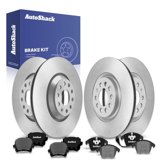 AutoShack Front & Rear Brake Rotors & Ceramic Pads for Volkswagen, CC 2017 Passat CC 2009-2010, AWD FWD L4 2.0L V6 3.6L