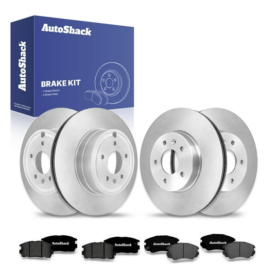 AutoShack Front & Rear Brake Rotors & Premium Pads for Chevrolet & GMC, Equinox 2010-2017 Terrain 2010-2017, AWD FWD L4 2.4L V6 3.0L 3.6L