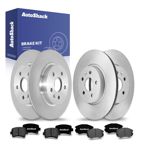 AutoShack Front & Rear Brake Rotors & Premium Pads for Chevrolet & Buick, Malibu 2013-2015 LaCrosse 2012-2016 Regal 2011-2014, 2016-2017 Malibu Limited 2016, AWD FWD L4 2.0L 2.4L 2.5L V6 3.6L