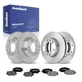 thumbnail image 1 of AutoShack Front Vented & Rear Solid Brake Rotors + Ceramic Pads 12-PC Brake Kit Replacement for 2006-2012 Kia Sedona 2007-2010 Hyundai Entourage 2014 Kia Sedona, 1 of 5
