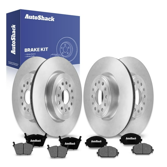 AutoShack Front & Rear Brake Rotors & Ceramic Pads for Ram, 1500 2019-2021, 2025, 4WD RWD L6 3.0L V6 3.0L 3.6L V8 5.7L