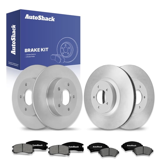 AutoShack Front & Rear Brake Rotors & Premium Pads for Buick, Cadillac & Pontiac, Park Avenue 1997-2004 DeVille 1997-1999 Bonneville 2000-2003, 2005 Eldorado 1997-2002, FWD V6 3.8L V8 4.6L