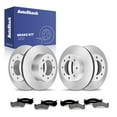 thumbnail image 1 of AutoShack Front Vented & Rear Vented Brake Rotors + Premium Ceramic Pads 12-PC Brake Kit Replacement for 2003-2009 Hummer H2 2000-2007 Chevrolet Suburban 2500 2007 Chevrolet Silverado 1500 HD Classic, 1 of 5