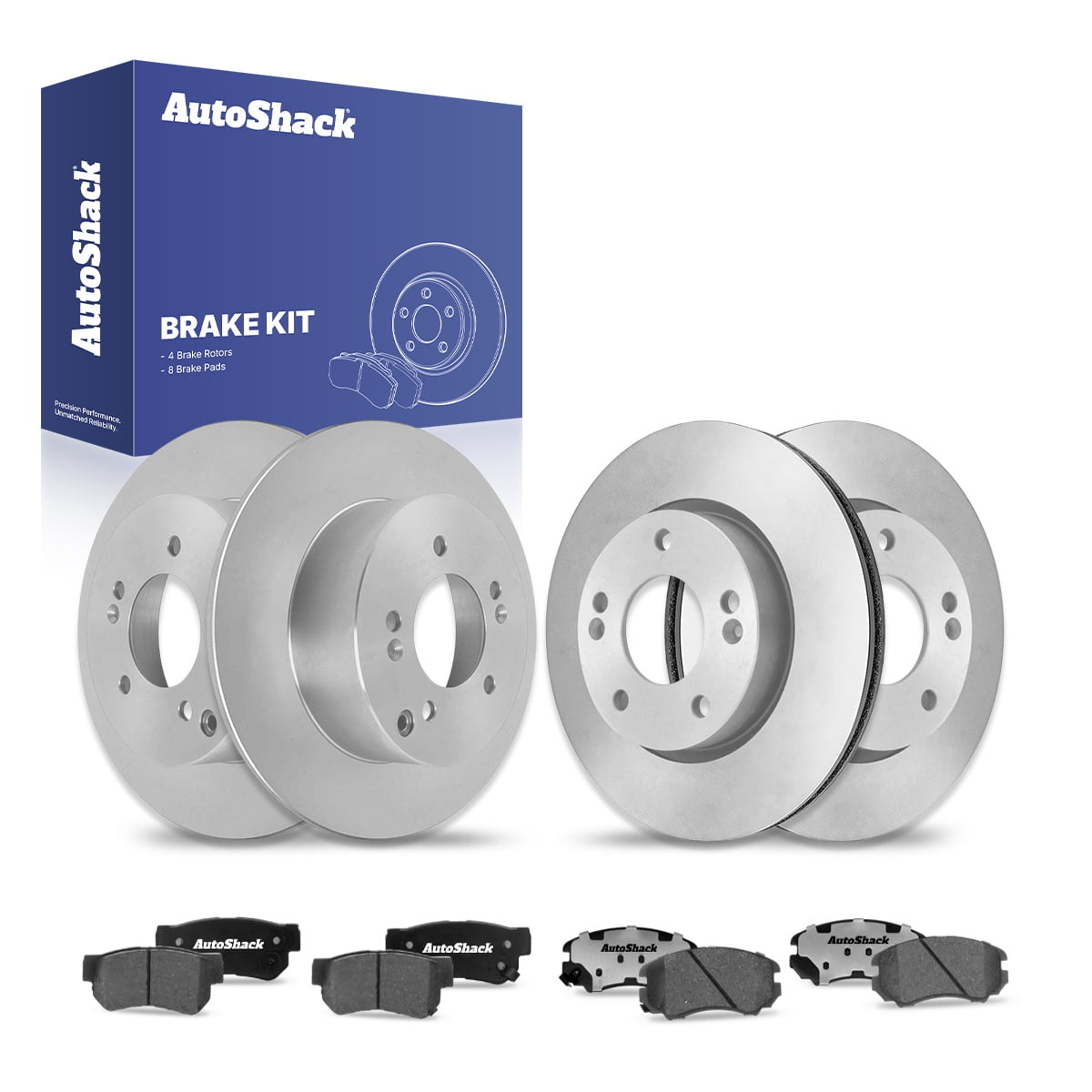 AutoShack Front & Rear Brake Rotors & Ceramic Pads for Hyundai & Kia, Sonata 2005-2008 Sportage 2005-2009 Tucson 2005-2009 Optima 2006-2010 Magentis 2005-2010, FWD L4 2.0L 2.4L V6 2.7L