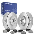thumbnail image 1 of AutoShack Front Vented & Rear Vented Brake Rotors + Ceramic Pads 12-PC Brake Kit Replacement for 2015-2019 Ford Explorer 2013-2019 Ford Taurus 2015-2016 Lincoln MKT 2018-2019 Lincoln MKT, 1 of 5