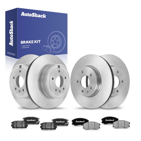 AutoShack Front & Rear Brake Rotors & Ceramic Pads for Chevrolet, Saturn & Pontiac, Equinox 2007-2009 Captiva Sport 2012-2015 Vue 2008-2010 Torrent 2007-2009, FWD AWD L4 2.4L V6 3.0L 3.4L 3.5L 3.6L