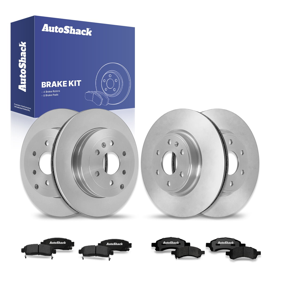 AutoShack Front & Rear Brake Rotors & Ceramic Pads for Chevrolet, GMC, Buick & Saturn, Traverse 2009-2017 Acadia 2007-2016 Enclave 2008-2017 Acadia Limited 2017 Outlook 2007-2010, AWD FWD V6 3.6L