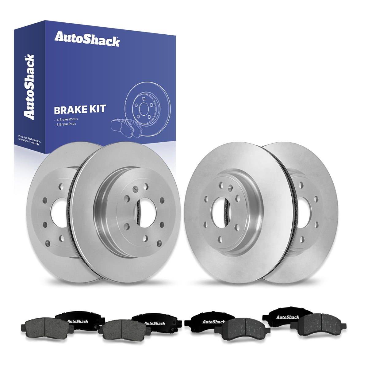 AutoShack Front & Rear Brake Rotors Premium Ceramic Brake Pads | Replacement For Buick Enclave Saturn Outlook GMC Acadia Limited 2007-2016 Acadia 2009-2017 Chevrolet Traverse | 12-PC Brake Kit