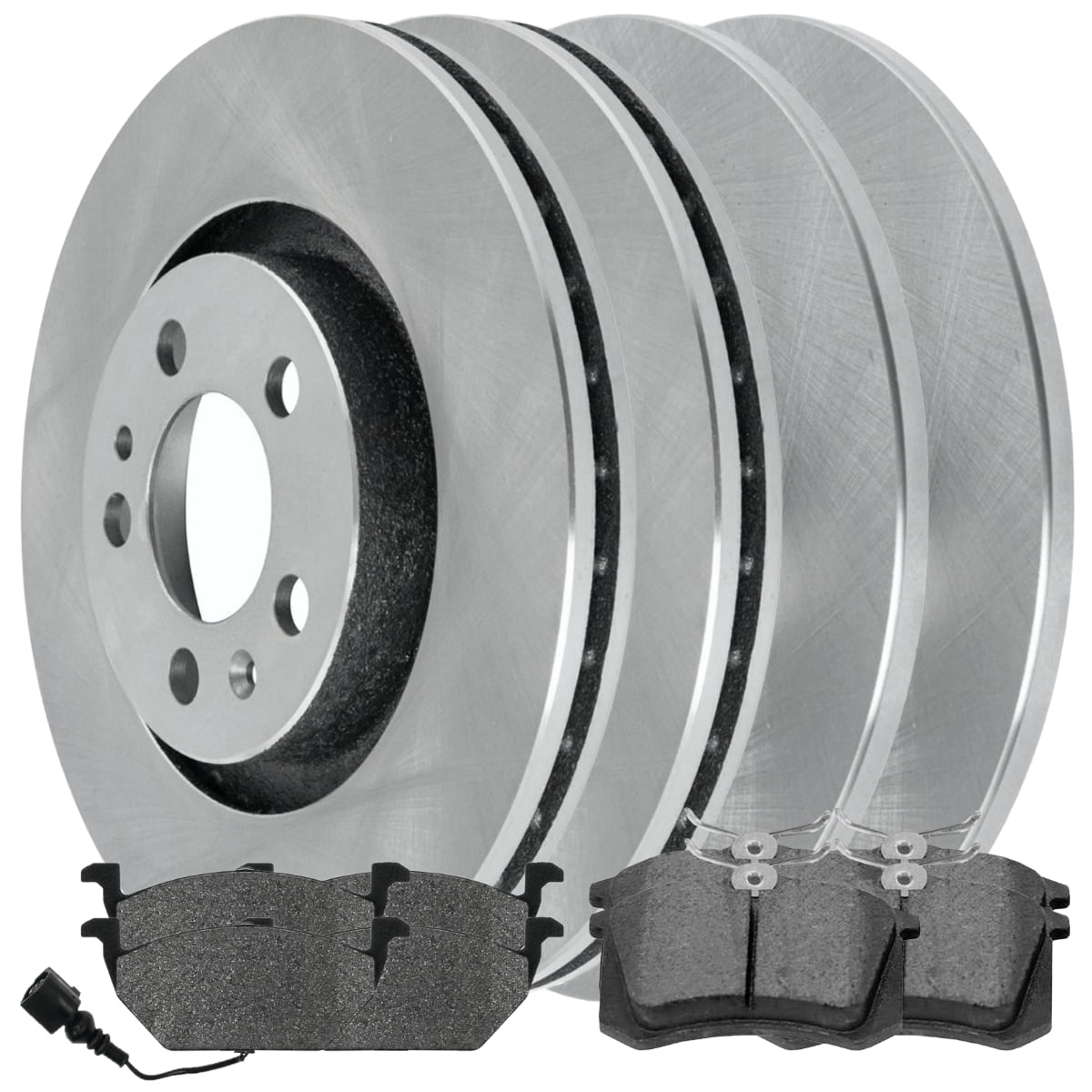AutoShack Brake Rotors with Brake Pads Front and Rear Brake Rotor & Pad ...