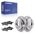 thumbnail image 1 of AutoShack Rear Solid Brake Rotors + Ceramic Pads 6-PC Brake Kit Replacement for 1999-2004 Jeep Grand Cherokee 12" (304.8 mm), 1 of 5