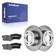 thumbnail image 1 of AutoShack Rear Solid Brake Rotors + Ceramic Pads 6-PC Brake Kit Replacement for 2003-2007 Honda Accord 2004-2008 Acura TSX 10.22" (259.5 mm), 1 of 5
