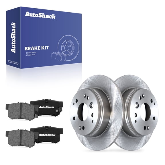 AutoShack Rear Brake Rotors & Ceramic Pads for Honda & Acura, Element 2003-2011 TL 2004-2008, FWD 4WD L4 2.4L V6 3.2L 3.5L - 11.1" (282 mm), 5-Lug