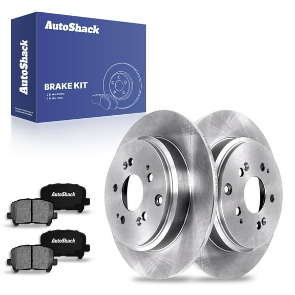 AutoShack 13.13" (333.5 mm) Rear Solid Brake Rotors + Ceramic Brake Pads | Replacement for 2009-2015 Honda Pilot 2011-2017 Honda Odyssey 2007-2013 Acura MDX 2010-2013 Acura ZDX | 6-PC Brake Kit