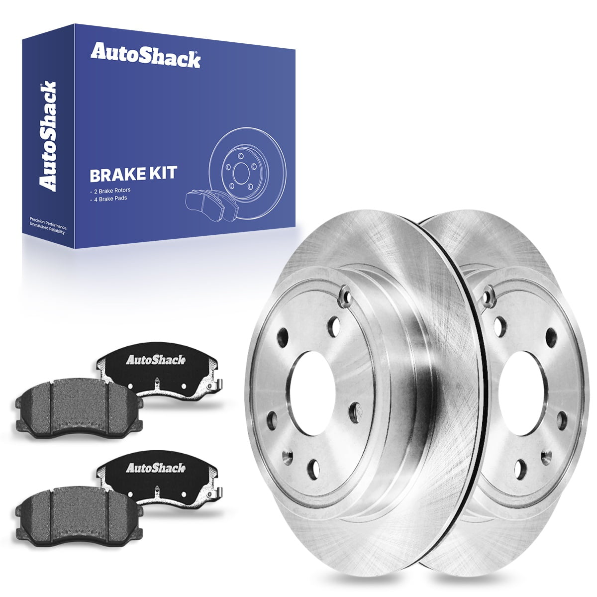 AutoShack Rear Brake Rotors Ceramic Brake Pads | Replacement for 2010-2017 Chevrolet Equinox 2010-2017 GMC Terrain 2.4L 3.0L 3.6L V6 AWD FWD | 6-PC Brake Kit
