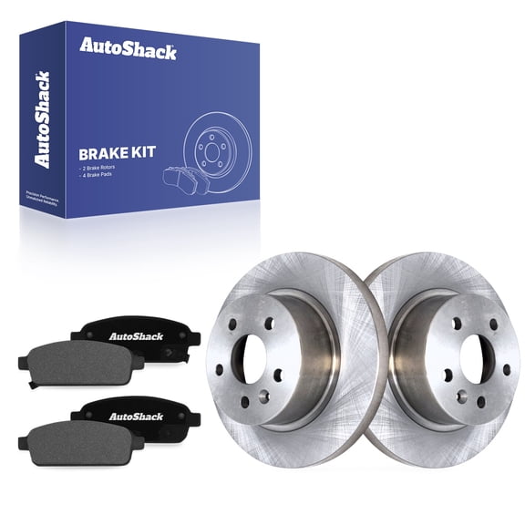 AutoShack Rear Brake Rotors & Ceramic Pads for Chevrolet & Buick, Cruze 2011-2015 Encore 2013-2017 Sonic 2013-2016 Trax 2013-2017, AWD FWD L4 1.4L 1.8L 2.0L - 10.55" (268 mm), 5-Lug