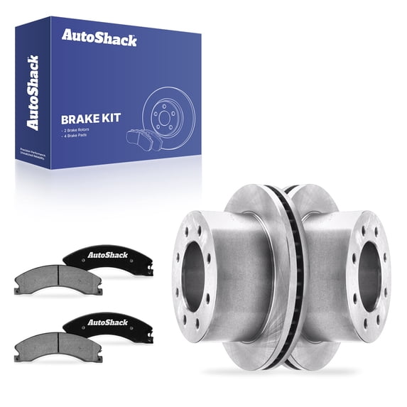 AutoShack Rear Brake Rotors & Ceramic Pads for Chevrolet & GMC, Silverado 3500 HD 2011-2015 Sierra 3500 HD 2011-2015, 4WD RWD V8 6.0L 6.6L - 13.97" (354.9 mm), 8-Lug