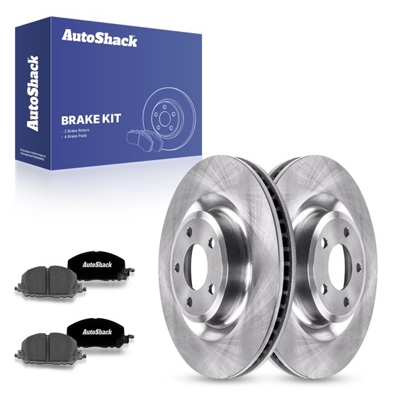 AutoShack 14.29" (363 mm) Front Vented Brake Rotors + Premium Ceramic Brake Pads | Replacement for 2020-2023 Ford Explorer 2020-2023 Lincoln Aviator | 6-PC Brake Kit