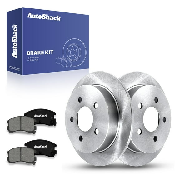 AutoShack Rear Solid Brake Rotor + Premium Ceramic Pad 6-PC Brake Kit Replacement for 1997-2004 Buick Regal 1999-2005 Pontiac Grand Am 1997-2003 Pontiac Grand Prix 1999 Buick Riviera 10.94" (278 mm)