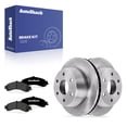 thumbnail image 1 of AutoShack Rear Vented Brake Rotors + Premium Ceramic Pads 6-PC Brake Kit Replacement for 2000-2006 GMC Yukon 2000-2006 Chevrolet Tahoe 2000-2006 GMC Yukon XL 1500 12.99" (330 mm), 1 of 5