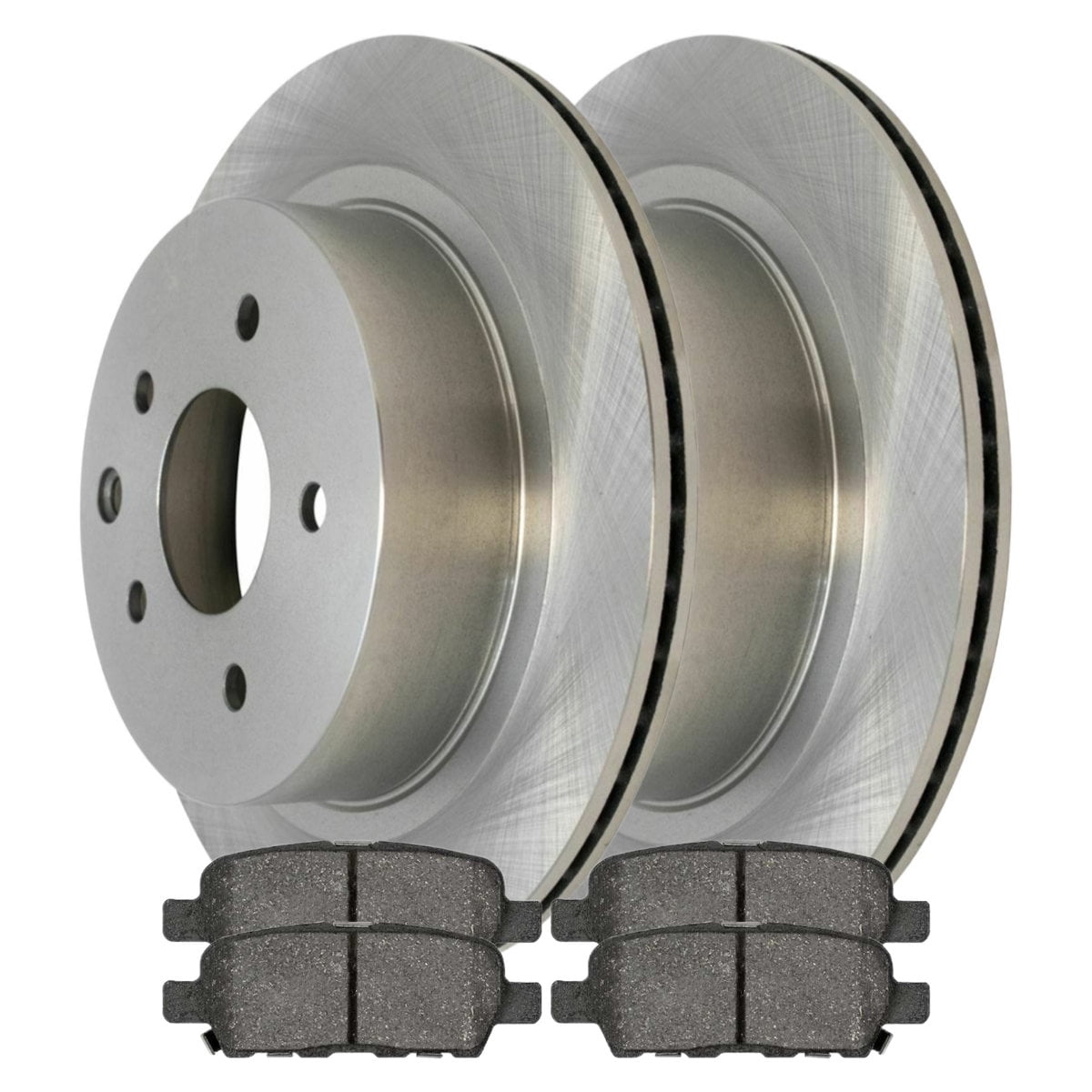 Z32 Rofu Rear Left Rotor Brake Rotors And Pads AutoShack Drilled & Slotted Brake Rotors With ...