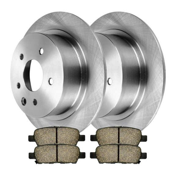 AutoShack Brake Rotors with Brake Pads Rear Brake Rotor & Pad Replacement Kit for Nissan Altima 2004-2008 Maxima 2011-2017 Juke 2013-2019 Sentra 1.6L 1.8L 2.0L 2.5L 3.5L V6 AWD FWD PCDR4131441314905