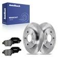 thumbnail image 1 of AutoShack 10.62" (269.7 mm) Rear Solid Brake Rotors + Premium Ceramic Brake Pads | Replacement for 2004-2012 Chevrolet Malibu 2005-2010 Pontiac G6 2005-2008 Chevrolet Cobalt | 6-PC Brake Kit, 1 of 5