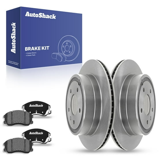 AutoShack 11.93" (303 mm) Rear Vented Brake Rotors + Ceramic Brake Pads | Replacement for 2007-2009 Chevrolet Equinox 2008-2010 Saturn Vue 2012-2015 Chevrolet Captiva Sport | 6-PC Brake Kit