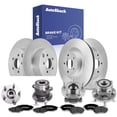 thumbnail image 1 of AutoShack Front Vented & Rear Solid Brake Rotors + Premium Ceramic Pads + Hub Bearing Assembly 16-PC Brake Kit Replacement for 2014-2018 Subaru Forester 2016-2017 Subaru Crosstrek, 1 of 5