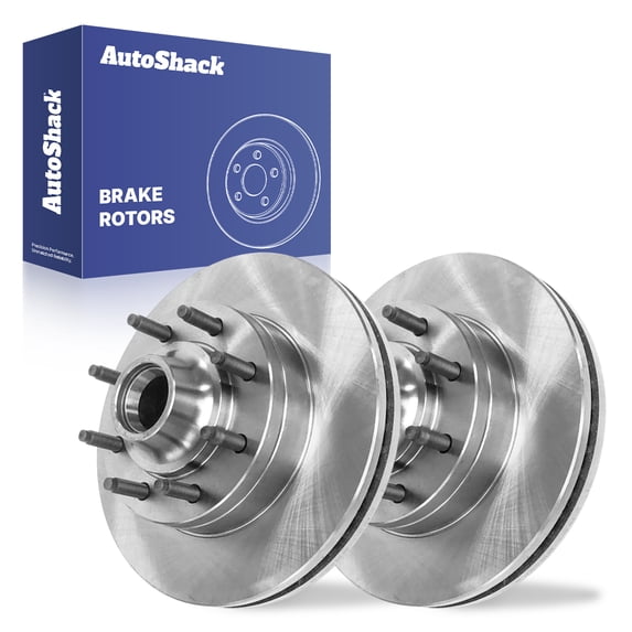 AutoShack Front Brake Rotors for Ford, E-350 Super Duty 2008-2019 E-250 2008-2014, RWD V8 4.6L 5.4L 6.0L 6.2L V10 6.8L - 13.57" (344.8 mm), 8-Lug