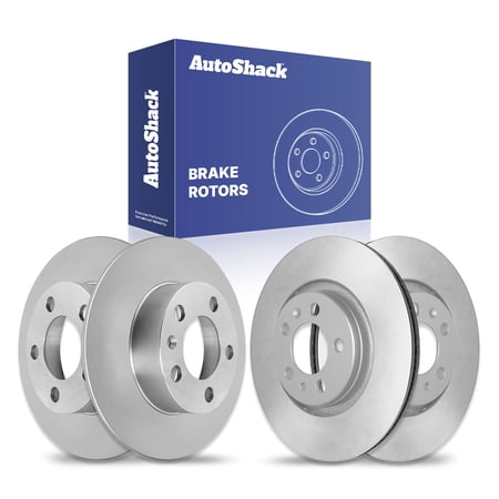 AutoShack Front & Rear Brake Rotors for Volkswagen, Jetta 1999-2006 Beetle 1998-2010 Golf 1999-2006 Golf City 2007-2010 Jetta City 2007-2009, FWD L4 1.8L 1.9L 2.0L L5 2.5L V6 2.8L