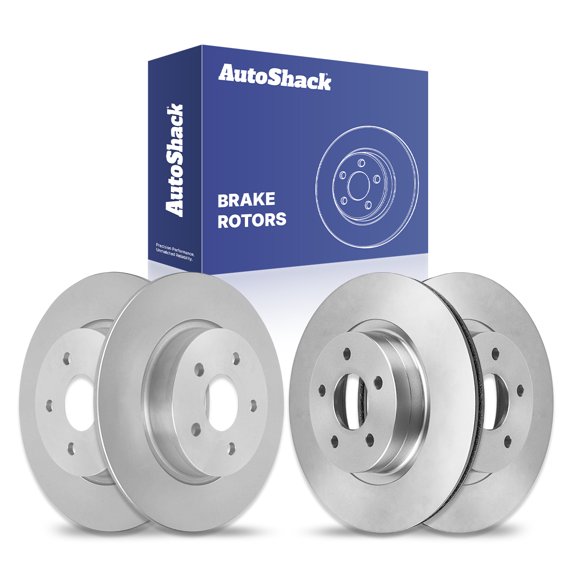 AutoShack Front & Rear Brake Rotors | Replacement For 2004-2011 Volvo S40 2005-2011 V50 2006-2012 C70 2007-2013 C30 2.4L 2.5L AWD FWD | 4-PC Set