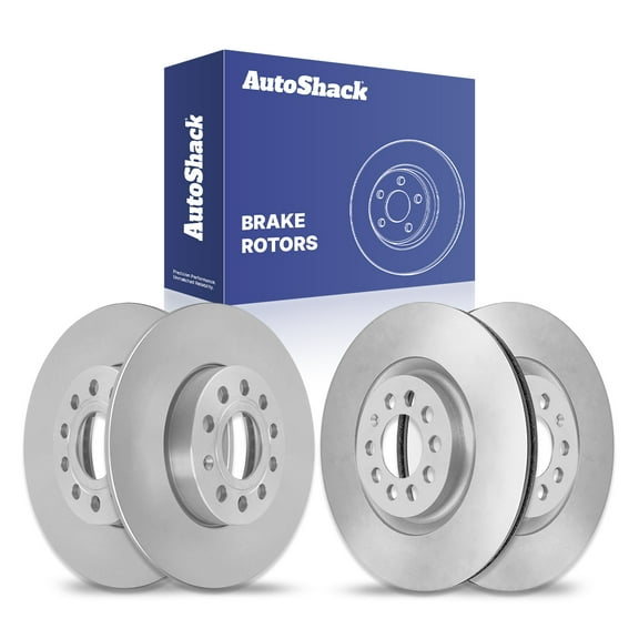 AutoShack Front & Rear Brake Rotors | Replacement For 2005-2010 VW Jetta 2008 Rabbit 2008 Audi A3 Quattro 1.8L 1.9L 2.0L 2.5L 3.2L V6 AWD FWD | 4-PC Set