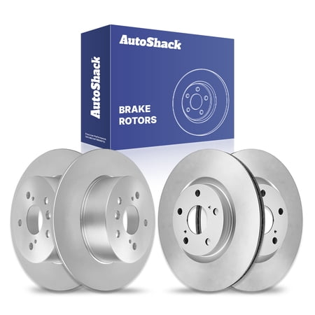 AutoShack Front & Rear Brake Rotors for Toyota & Lexus, Camry 2007-2011 ES350 2007-2012 Avalon 2008-2012, FWD L4 2.4L 2.5L V6 3.5L