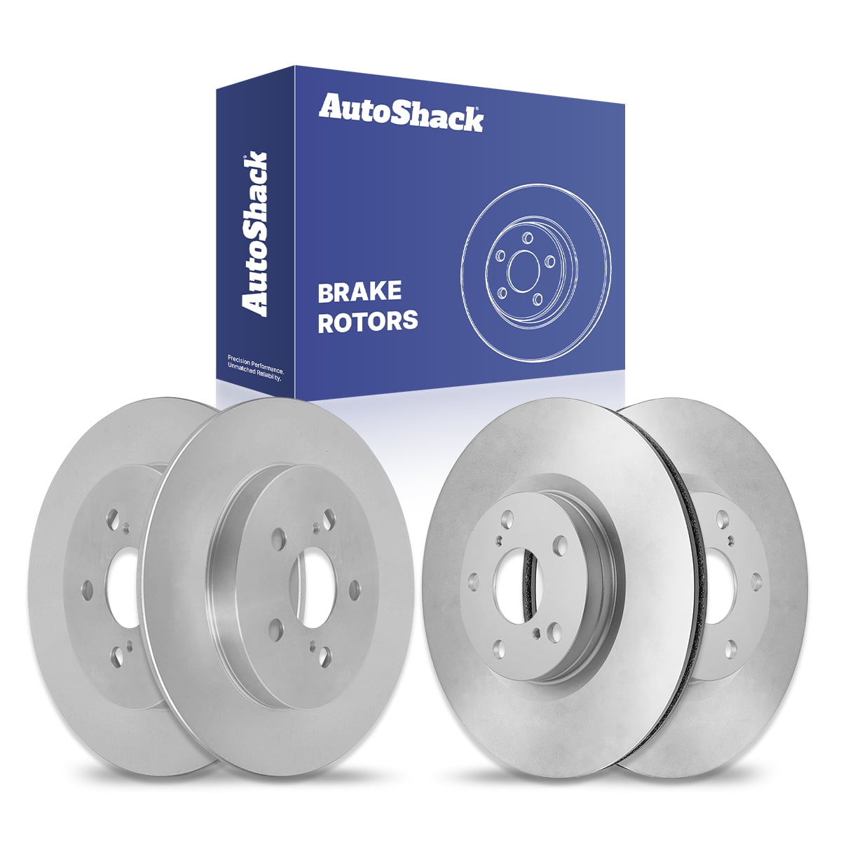 AutoShack Front & Rear Brake Rotors | Replacement For 2009-2014 Toyota ...