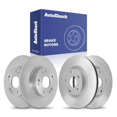 AutoShack Front & Rear Brake Rotors for Honda & Acura, Civic 2013-2015 ILX 2014-2015 CSX 2006, 2008-2011, FWD L4 1.8L 2.0L 2.4L