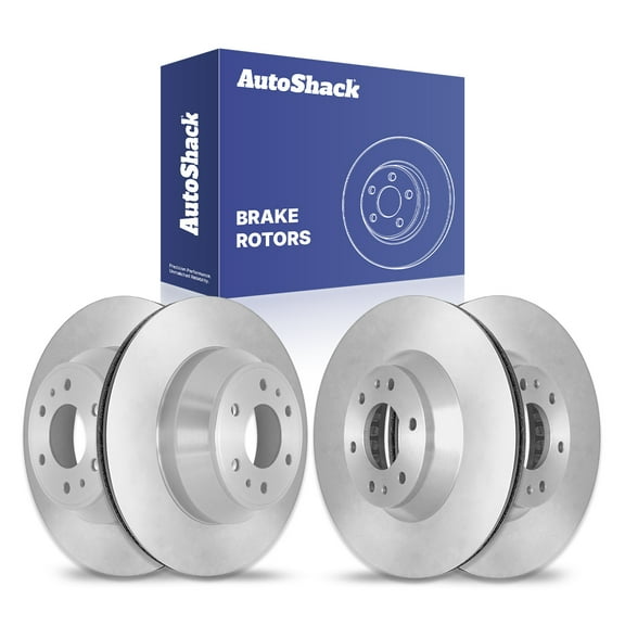 AutoShack Front & Rear Brake Rotors | Replacement For Buick Rainier 2002-2005 Chevrolet Trailblazer 2002-2005 GMC Envoy 2002-2004 Oldsmobile Bravada 2004-2005 Isuzu Ascender 4WD RWD | 4-PC Set