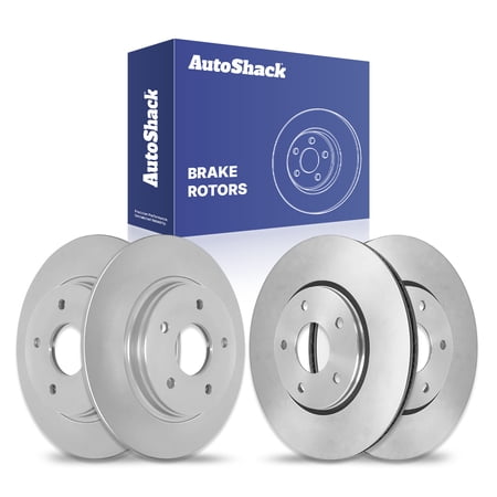 AutoShack Front & Rear Brake Rotors for Dodge, Chrysler & Ram, Grand Caravan 2008-2016 Town & Country 2008-2016 Journey 2009-2011 C/V 2012-2015, FWD AWD L4 2.4L V6 3.3L 3.5L 3.6L 3.8L 4.0L