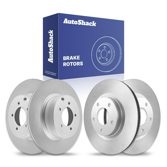 AutoShack Front & Rear Brake Rotors | Replacement For Mitsubishi Lancer RVR Outlander Sport Chrysler Sebring 2011-2014 200 2007-2017 Jeep Patriot Compass 2008-2013 Dodge Avenger FWD | 4-PC Set